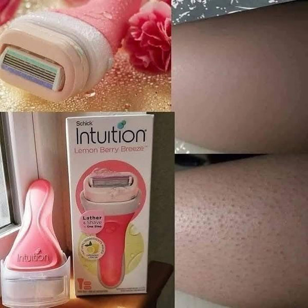 الاوريجنال الألماني 💃❤️🙈🤸
شفراتIntuition🥹🤽
 بتخلص اول ماتوصل بديل الليزر 👌
ومزودة بخلاصة الصبار وفيتامين e